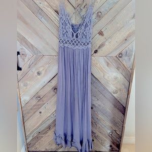 Free People one Adella lace maxi dress - size Large